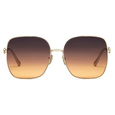 gold gucci sun ladies gg42671572j5g5416s|Designer Sunglasses for Women .